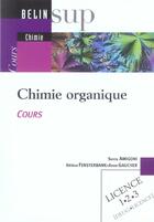 Couverture du livre « Chimie organique - cours » de Amigoni/Fensterbank aux éditions Belin Education