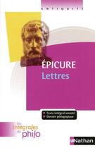 Couverture du livre « Epicure ; lettres » de Denis Huisman aux éditions Nathan