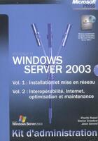 Couverture du livre « Coffret Windows Server 2003 » de Sharon Crawford et Charlie Russel et Jason Gerend aux éditions Microsoft Press