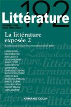 Couverture du livre « Litterature n 192 (4/2018) la litterature exposee 2 » de  aux éditions Armand Colin