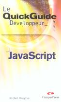 Couverture du livre « Javascript » de  aux éditions Campuspress