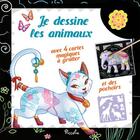 Couverture du livre « Je dessine les animaux ; chat » de Miss Holly aux éditions Piccolia
