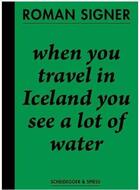 Couverture du livre « Roman signer when you travel in iceland you see a lot of water » de Roman Signer aux éditions Scheidegger