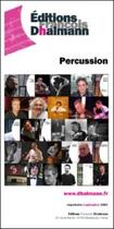 Couverture du livre « Catalogue percussion (édition 2009) » de Francois Dhalmann aux éditions Francois Dhalmann