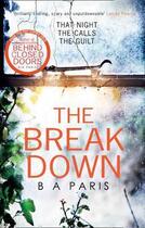 Couverture du livre « The breakdown » de B.A. Paris aux éditions Harper Collins Uk