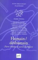 Couverture du livre « Humain / déshumain » de Jacques André et Collectif aux éditions Puf