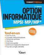 Couverture du livre « Option informatique MPSI-MP/MP » de Roger Mansuy aux éditions Vuibert