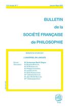 Couverture du livre « L'universel en langue » de Diagne S B. aux éditions Societe Francaise De Philosophie