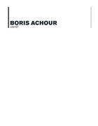 Couverture du livre « Unite » de Achour Boris aux éditions Ensba