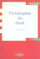 Couverture du livre « Philosophie du droit - 1ere ed. (1re édition) » de Bruno Oppetit aux éditions Dalloz