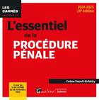 Couverture du livre « L'essentiel de la procédure pénale : À jour de la loi LOPMJ du 20 novembre 2023 (édition 2024/2025) » de Corinne Renault-Brahinsky aux éditions Gualino