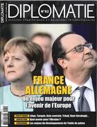 Couverture du livre « Diplomatie n 82 france allemagne septembre 2016 » de  aux éditions Diplomatie