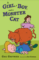 Couverture du livre « A Girl, a Boy, and a Monster Cat » de Gail Gauthier aux éditions Penguin Group Us