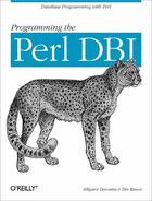 Couverture du livre « Programming Perl DBI » de  aux éditions O Reilly