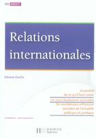 Couverture du livre « HU DROIT : relations internationales » de Geslin-A aux éditions Hachette Education