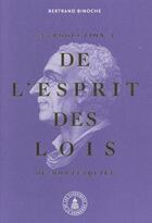 Couverture du livre « Introduction a de l'esprit des lois de montesquieu » de Bertrand Binoche aux éditions Editions De La Sorbonne