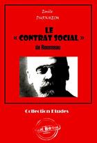 Couverture du livre « Le « contrat social » de Rousseau » de Emile Durkheim aux éditions Ink Book