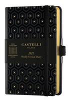 Couverture du livre « Agenda 2021 semainier vertical poche c&g honeycomb » de  aux éditions Castelli Milano