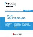 Couverture du livre « Droit constitutionnel - L1 » de Gilles Toulemonde et Dorothee Reignier aux éditions Gualino