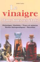 Couverture du livre « Le Vinaigre Dans Tous Ses Etats » de Juliette Coadou aux éditions Anagramme