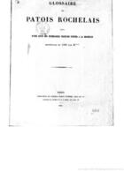 Couverture du livre « Glossaire du patois rochelais » de Jean-Henri Burgaud des Marets aux éditions 