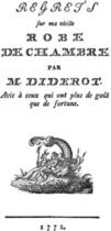 Couverture du livre « Regrets sur ma vieille robe de chambre » de Denis Diderot aux éditions 