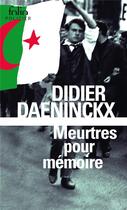 Couverture du livre « Meurtres pour mémoire » de Didier Daeninckx aux éditions Gallimard